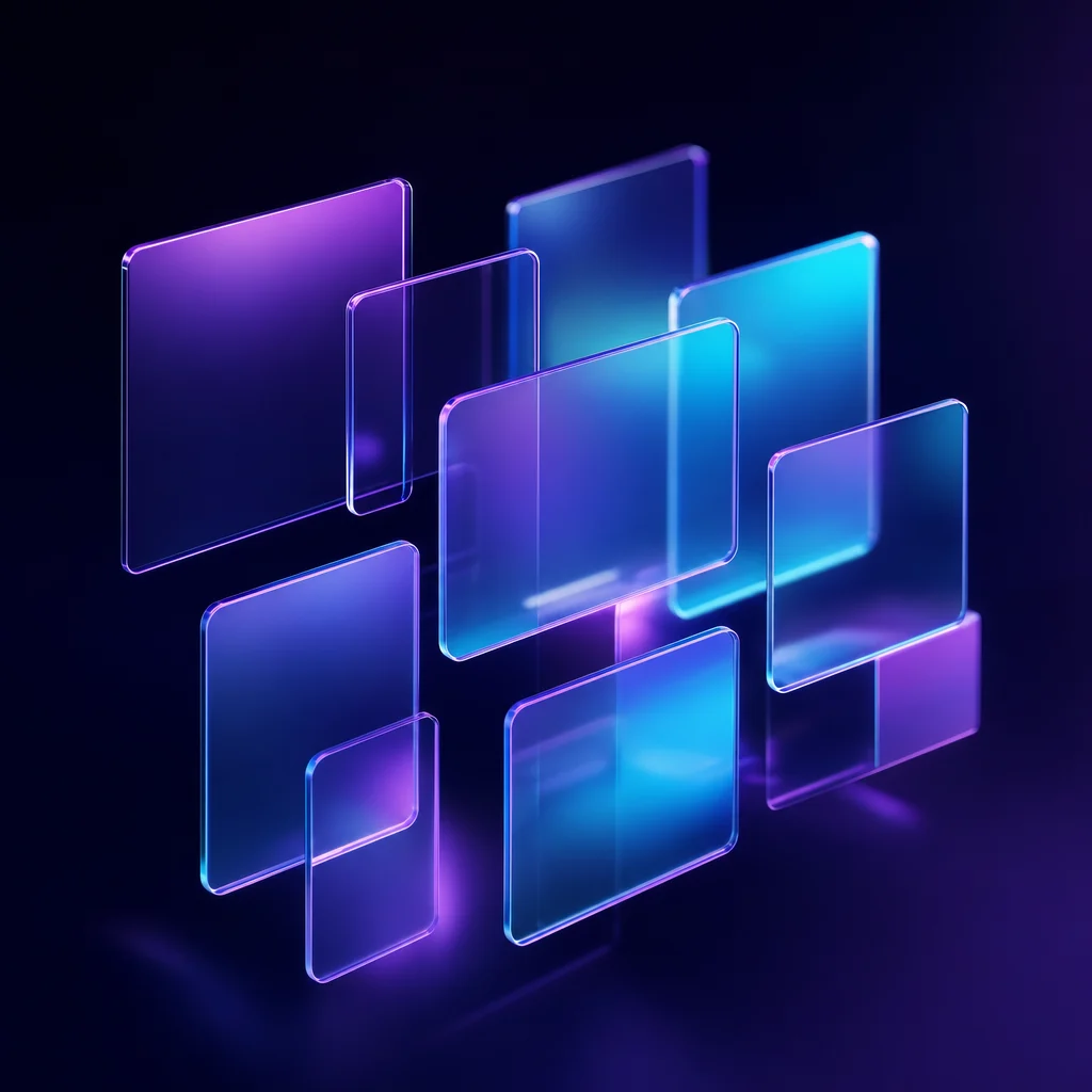 Creative Testing & Production — abstract violet and cyan visual