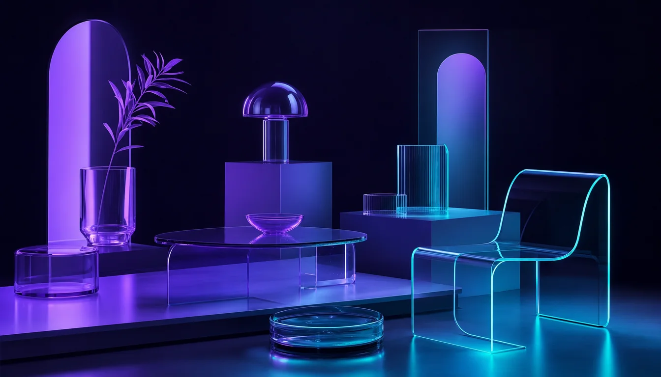 Home & lifestyle — abstract violet and cyan visual